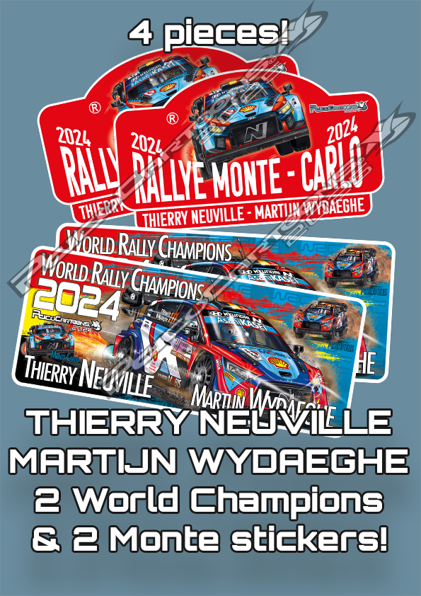 THIERRY NEUVILLE - MARTIJN WYDAEGHE - Monte & Worldchampions2024 Stickers