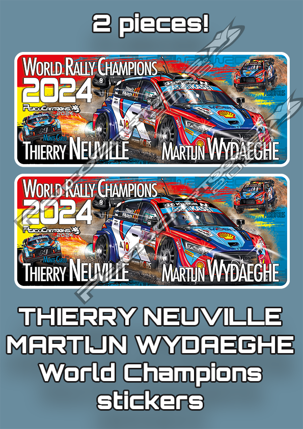 THIERRY NEUVILLE - MARTIJN WYDAEGHE - World Champions 2024 - 2 Stickers