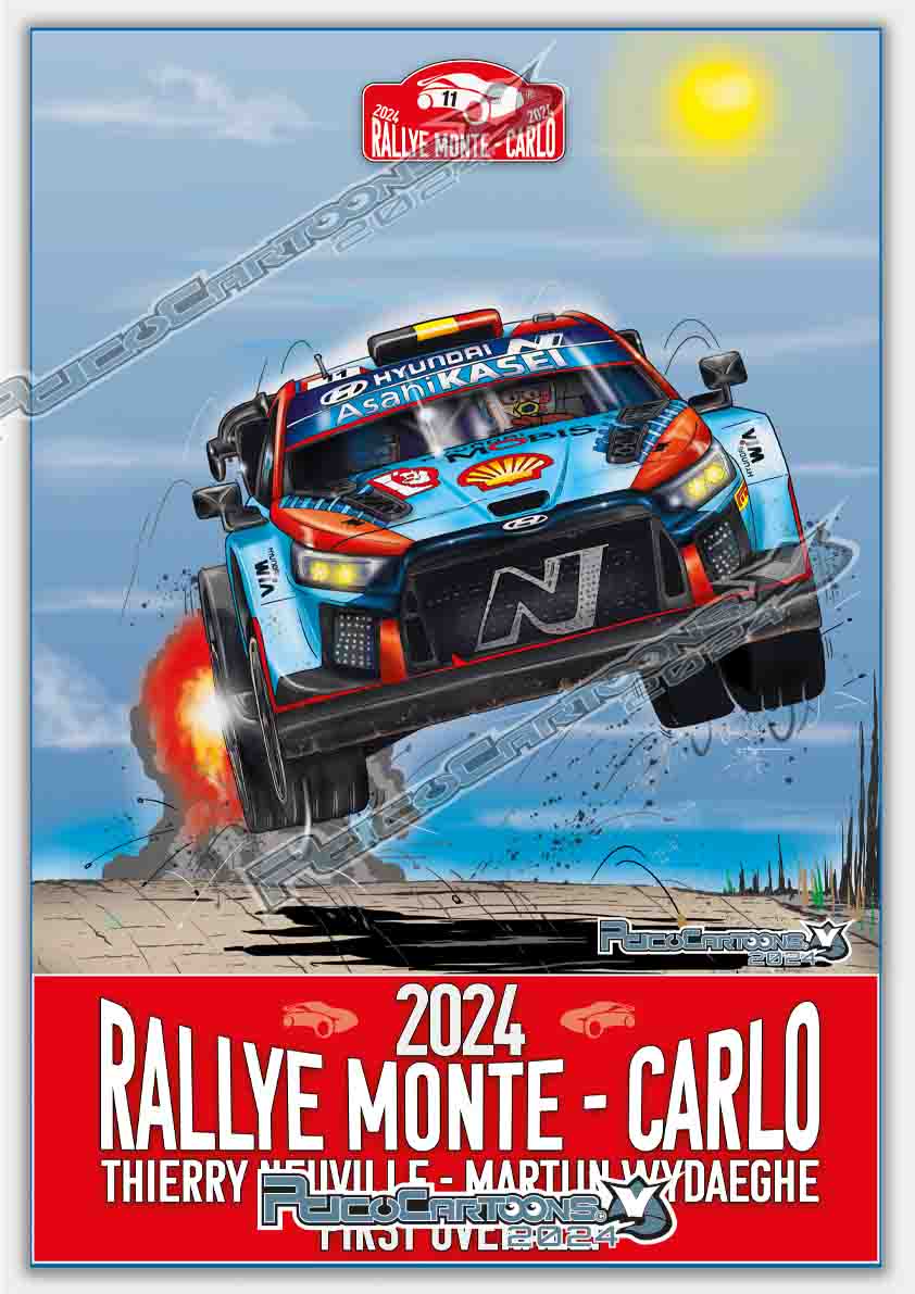 THIERRY NEUVILLE - MARTIJN WYDAEGHE - Monte 2024 - A3 Poster – Pacocartoons