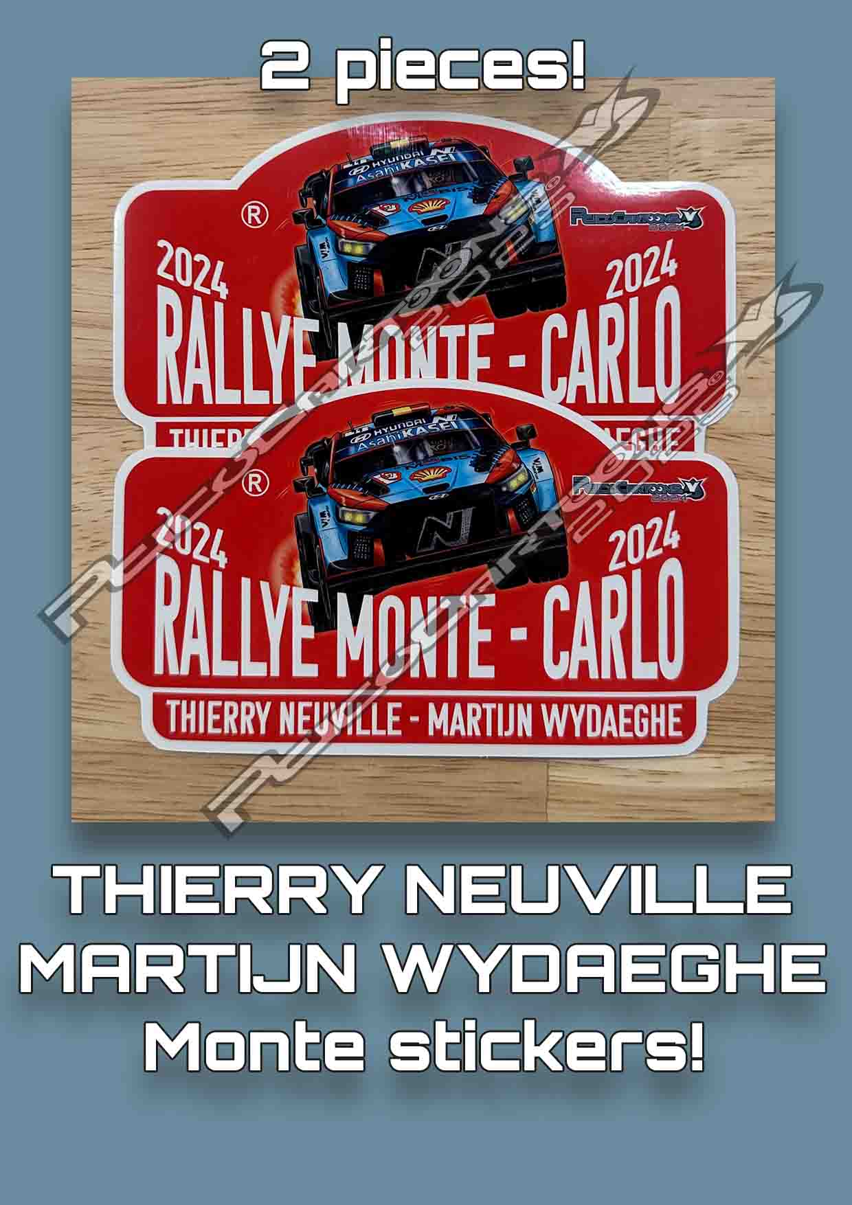 THIERRY NEUVILLE - MARTIJN WYDAEGHE - Autocollants Monte 2024