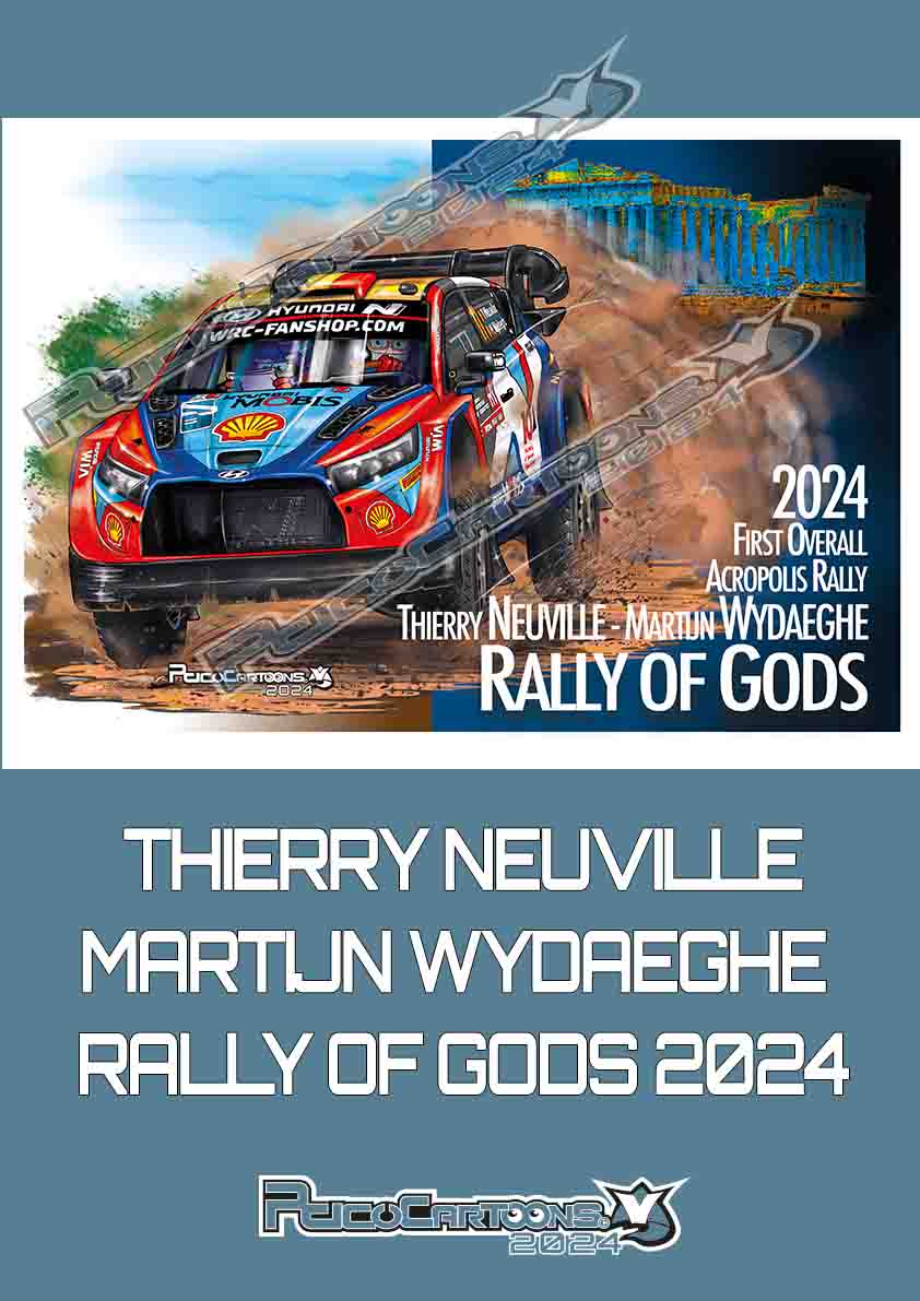 THIERRY NEUVILLE - MARTIJN WYDAEGHE - Rally Of Gods 2024- Affiche A3